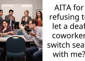 AITA for refusing to let a deaf coworker switch seats with me?