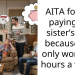 AITA for not paying my sister’s rent because she only works 30 hours a week?