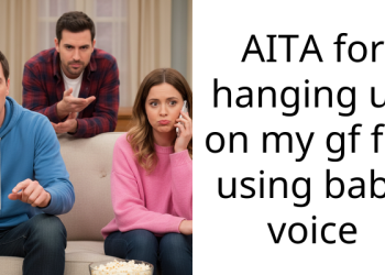 AITA for hanging up on my gf for using baby voice
