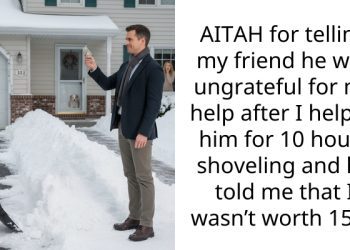 AITAH for telling my friend he was ungrateful for my help after I helped him for 10 hours shoveling and he told me that I wasn’t worth 150$