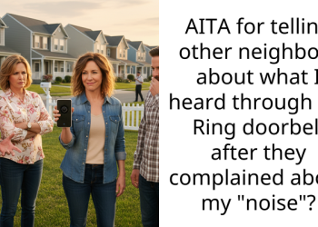 AITA for telling other neighbors about what I heard through my Ring doorbell after they complained about my “noise”?