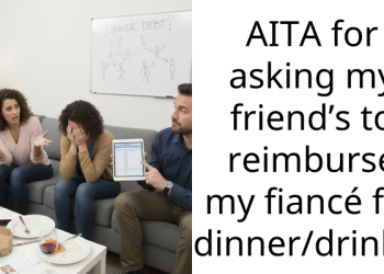 AITA for asking my friend’s to reimburse my fiancé for dinner/drinks?