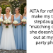 AITA for refusing to make my teenage stepdaughter a “matching dress” so she doesn’t feel left out at my bridal party photos?