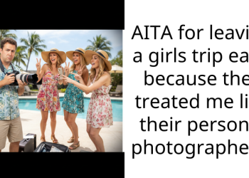 AITA for leaving a girls trip early because they treated me like their personal photographer??