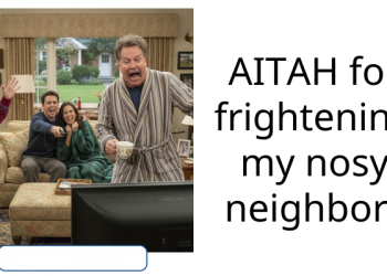 AITAH for frightening my nosy neighbor?