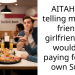 AITAH For telling my best friends girlfriend she would be paying for her own Sushi