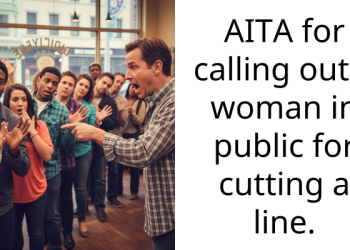 AITA for calling out a woman in public for cutting a line.