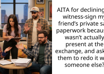 Friend Tried to Guilt One Redditor Into Signing Papers They Never Saw Completed