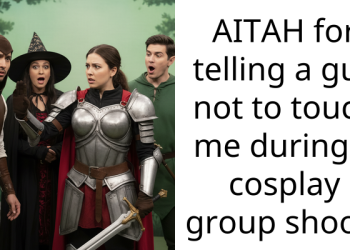 AITAH for telling a guy not to touch me during a cosplay group shoot?