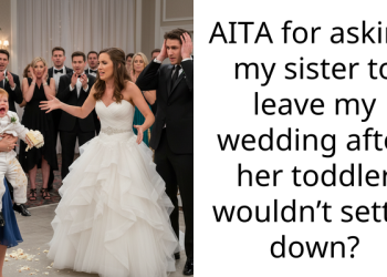 AITA for asking my sister to leave my wedding after her toddler wouldn’t settle down?