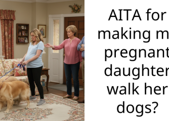 AITA for making my pregnant daughter walk her dogs?