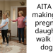 AITA for making my pregnant daughter walk her dogs?