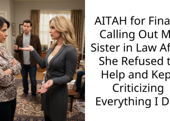 AITAH for Finally Calling Out My Sister in Law After She Refused to Help and Kept Criticizing Everything I Do?