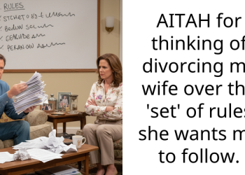 AITAH for thinking of divorcing my wife over the ‘set’ of rules she wants me to follow.
