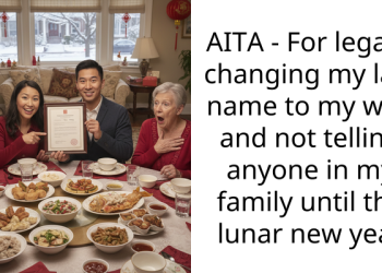 AITA – For legally changing my last name to my wife and not telling anyone in my family until the lunar new year
