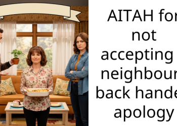 AITAH for not accepting a neighbours back handed apology