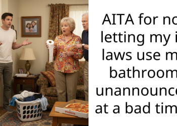 AITA for not letting my in laws use my bathroom unannounced at a bad time?