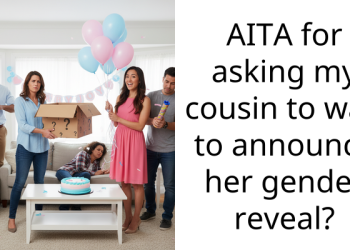AITA for asking my cousin to wait to announce her gender reveal?
