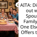 AITA: Dinners out with Spouses Family, No One Else Ever Offers to Pay