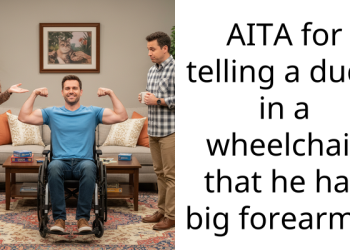 AITA for telling a dude in a wheelchair that he has big forearms?