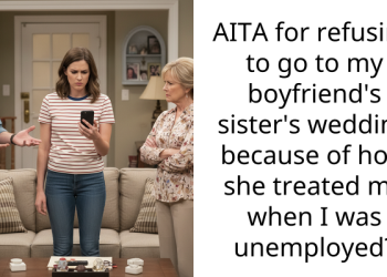 AITA for refusing to go to my boyfriend’s sister’s wedding because of how she treated me when I was unemployed?