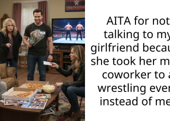 AITA for not talking to my girlfriend because she took her male coworker to a wrestling event instead of me?