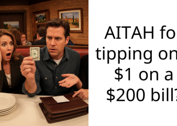 AITAH for tipping only $1 on a $200 bill?