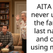 AITA for never using the family last name and only using mine?