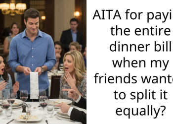 AITA for paying the entire dinner bill when my friends wanted to split it equally?