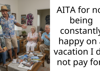 AITA for not being constantly happy on a vacation I did not pay for?