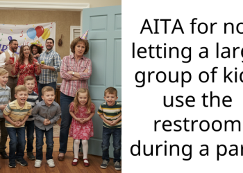 AITA for not letting a large group of kids use the restroom during a party