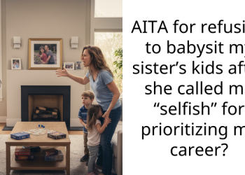 AITA for refusing to babysit my sister’s kids after she called me “selfish” for prioritizing my career?