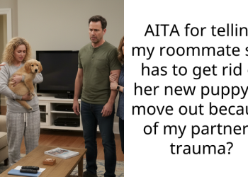 AITA for telling my roommate she has to get rid of her new puppy or move out because of my partner’s trauma?
