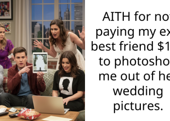AITH for not paying my ex’s best friend $100 to photoshop me out of her wedding pictures.