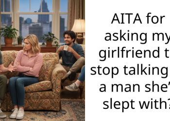 AITA for asking my girlfriend to stop talking to a man she’s slept with?