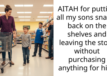 AITAH for putting all my sons snacks back on the shelves and leaving the store without purchasing anything for him