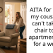 AITA for telling my cousin she can’t take my chair to her apartment “just for a week”?