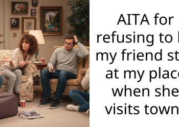 AITA for refusing to let my friend stay at my place when she visits town?