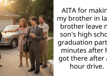 AITA for making my brother in law’s brother leave my son’s high school graduation party 5 minutes after he got there after a 2 hour drive.