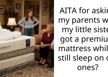 AITA for asking my parents why my little sister got a premium mattress while I still sleep on old ones?
