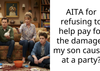 AITA for refusing to help pay for the damages my son caused at a party?