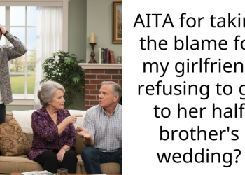 AITA for taking the blame for my girlfriend refusing to go to her half brother’s wedding?