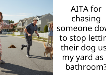 AITA for chasing someone down to stop letting their dog use my yard as a bathroom?