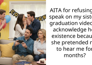AITA for refusing to speak on my sister’s graduation video or acknowledge her existence because she pretended not to hear me for months?