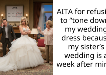 AITA for refusing to “tone down” my wedding dress because my sister’s wedding is a week after mine?