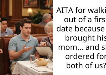 AITA for walking out of a first date because he brought his mom… and she ordered for both of us?