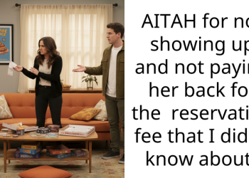 AITAH for not showing up and not paying her back for the reservation fee that I didn’t know about?