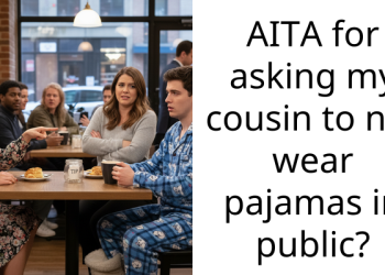 AITA for asking my cousin to not wear pajamas in public?
