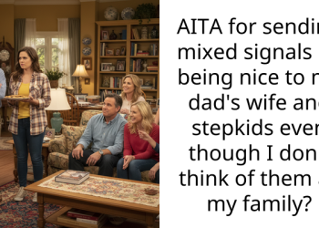 AITA for sending mixed signals by being nice to my dad’s wife and stepkids even though I don’t think of them as my family?