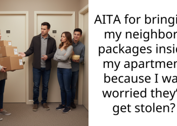AITA for bringing my neighbors packages inside my apartment because I was worried they’d get stolen?